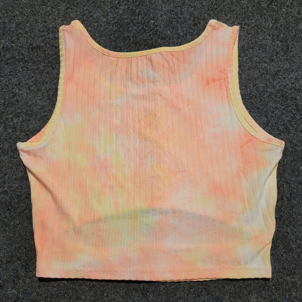 Pink/orange tie-dye crop top - Picture 2 of 3